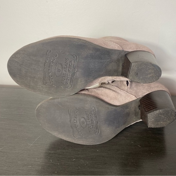 LUCKY BRAND Taupe Suede Side Zipper Western Booties - Picture 12 of 15